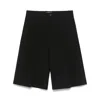 Studio Nicholson Black Bermuda Shorts In Cotton Blend In Black