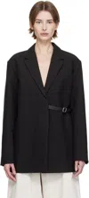 Studio Nicholson Black Silas Blazer In Black