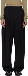 Studio Nicholson Black Sperro Trousers In Black