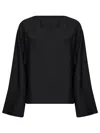 Studio Nicholson Black Twill Eorsa Open-back Top In Black