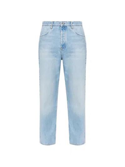 Studio Nicholson Bleached-wash Distressed Jeans In Blue