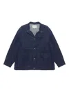 Studio Nicholson Crinkle Denim Jacket In Blue