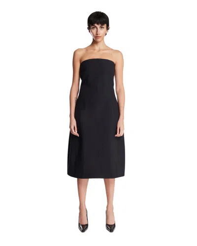 Studio Nicholson Blue Aude Midi Dress In Black