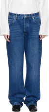 Studio Nicholson Belt Loop Jeans In Blue