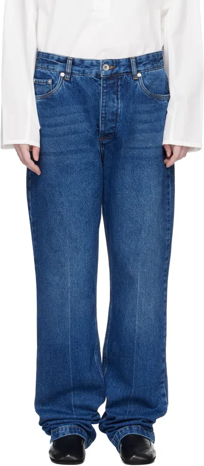 Studio Nicholson Blue Barra Denim Jeans