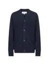 Studio Nicholson Blue Extra Fine Merino Wool Conan Cardigan In Blue