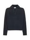 Studio Nicholson Ribbed Polo-collar Sweater In Blue