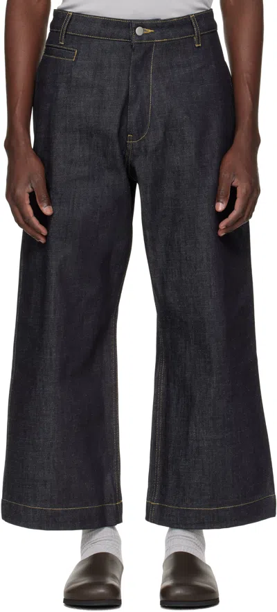 Studio Nicholson Blue Pyad Jeans In Purple