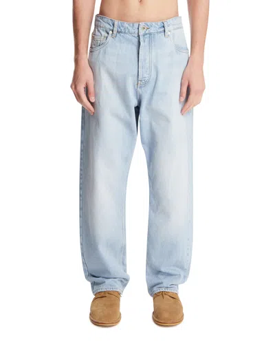 Studio Nicholson Blue Riso 90's Bleached Wash Jeans In Blue Blu   #03326c