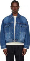 Studio Nicholson Blue Stein Denim Jacket In Blue