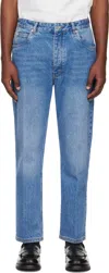 Studio Nicholson Blue Windslow Denim Jeans In Blue