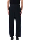 Studio Nicholson Trousers Back Pockets Belt Loops Side Pockets In Darkest Navy