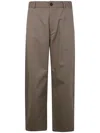 Studio Nicholson Taupe Brown Side Slit Pocket Trousers In Beige