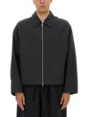 Studio Nicholson Harrington Jacket Zip Front Collared Design In Black