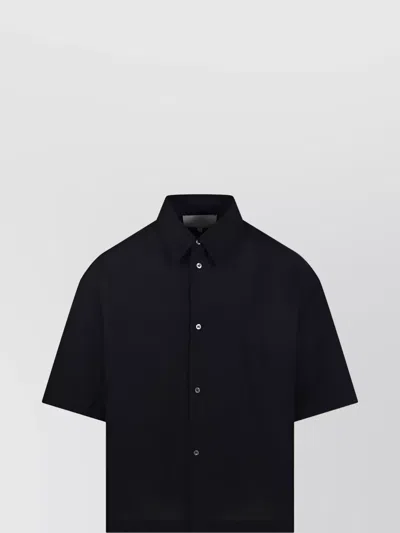Studio Nicholson Cotton-blend Sorono Oversized Shirt In Black