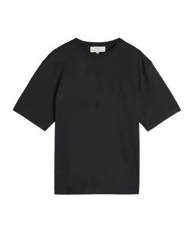 Studio Nicholson Branded Cotton T-shirt In Black
