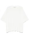 Studio Nicholson Jersey - Branded Easy Fit Ss T-shirt White Relaxed Fit T-shirt - Piu In White