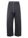 Studio Nicholson Brinson Button-front Patch-pocket Trousers In Black
