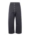 Studio Nicholson Brinson Button-front Patch-pocket Trousers In Blue
