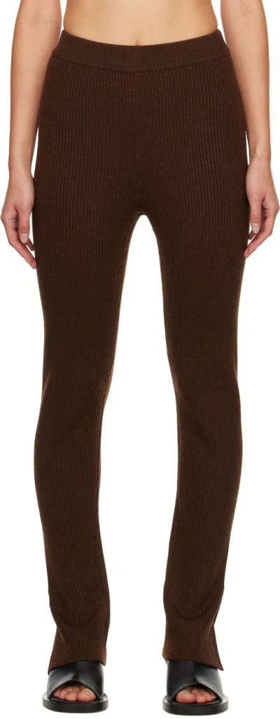 Studio Nicholson Brown Aldo Leggings In Hazelnut