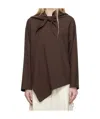 Studio Nicholson Brown Bute Blouse In Conker