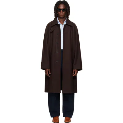 Studio Nicholson Brown Cabo Wool Coat
