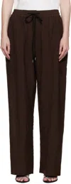 Studio Nicholson Brown Capel Trousers In Brown