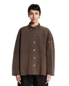 Studio Nicholson Dash Raglan Sleeve Suede Jacket In Brown