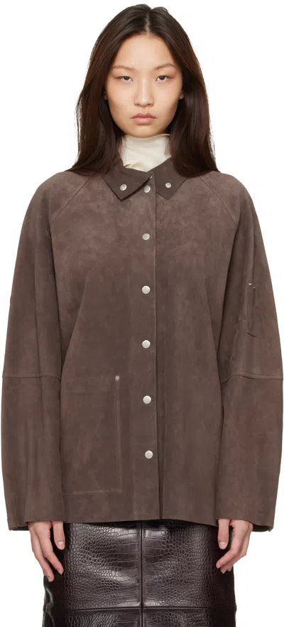 Studio Nicholson Brown Dash Suede Jacket