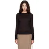 Studio Nicholson Brown Jersey Long Sleeve T-shirt In Black