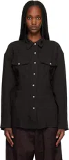 Studio Nicholson Buttoned Pocket Shirt In Black