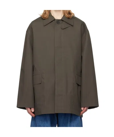 Studio Nicholson Brown Measure Jacket In Green