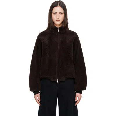 Studio Nicholson Brown Merinillo Curly Shearling Jacket