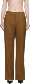Studio Nicholson Mitra Split-hem Trousers In Brown