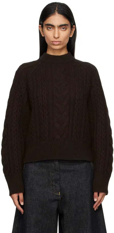 Studio Nicholson Brown Molve Sweater In Espresso