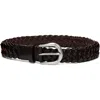 Studio Nicholson Brown Plaited Belt In Cocoa