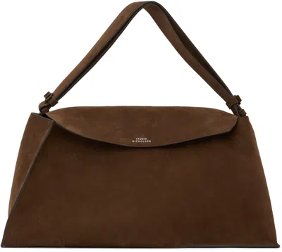 Studio Nicholson Brown Shiboru Suede Bag In Cocoa