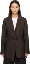 Studio Nicholson Brown Somner Blazer In Cocoa