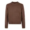 Studio Nicholson Crew Neck Sweater In Brown