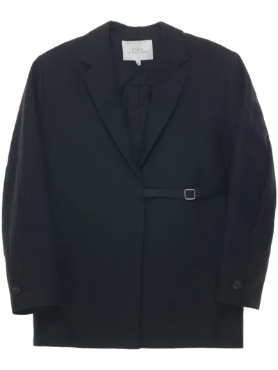 Studio Nicholson Buckled Blazer In Black