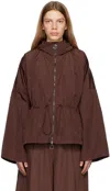 Studio Nicholson Burgundy Paz Jacket In Chestnut