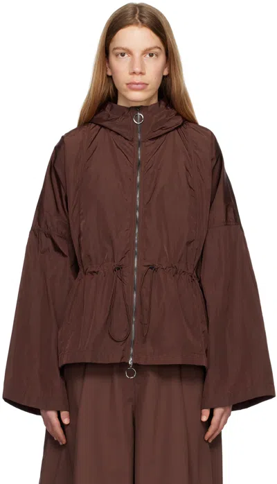 Studio Nicholson Burgundy Paz Jacket In Chestnut