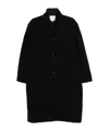 Studio Nicholson Wool Coat Featuring High Collar And Long Sleeves In Black