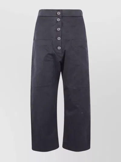 STUDIO NICHOLSON BUTTON DETAILING DROPPED CROTCH TROUSERS