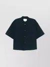 Studio Nicholson Button-down Collar Shirt With Chest Pocket In Blue