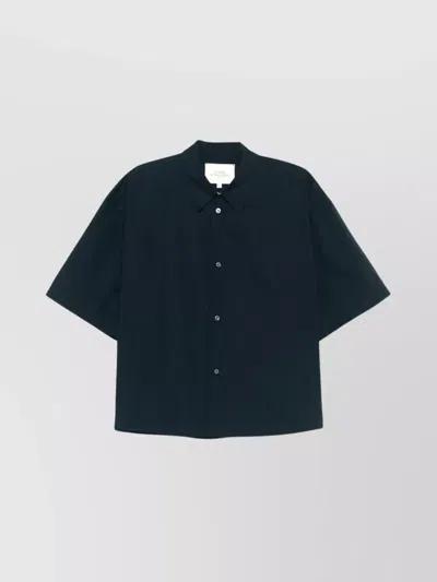Studio Nicholson Button-down Collar Shirt With Chest Pocket In Blue