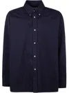 Studio Nicholson Collared Shirt With Buttoned Cuffs And Curved Hem
