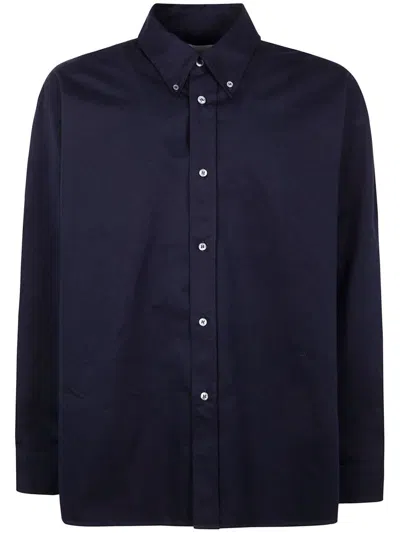 STUDIO NICHOLSON BUTTON DOWN SHIRT BY STUDIO NICHOLSON,RUSKIN.SNM.1152 DARKEST NAVY