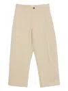 Studio Nicholson Button-fastening Cotton Trousers In Neutral