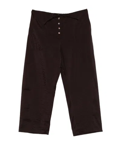 Studio Nicholson Button-front Casual Pants In Black